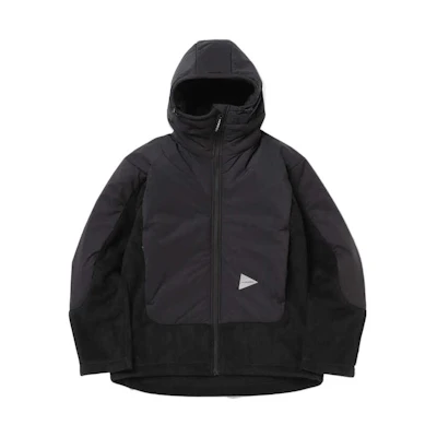and wander Colorblock Hooded Zip Jacket Unisex - Black 5743231009L010
