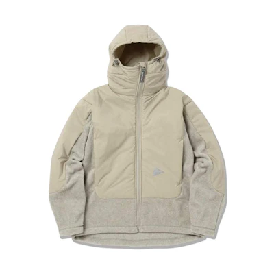 and wander Colorblock Hooded Zip Jacket Unisex Beige 5743231009S043