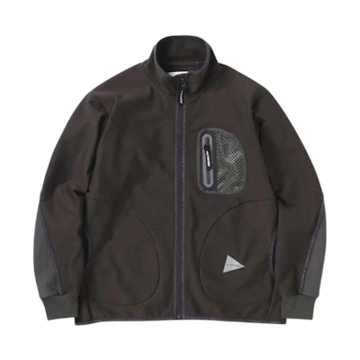 and wander Colorblock Zip-Up High-Neck Jacket Unisex - Charcoal 5742281354-022