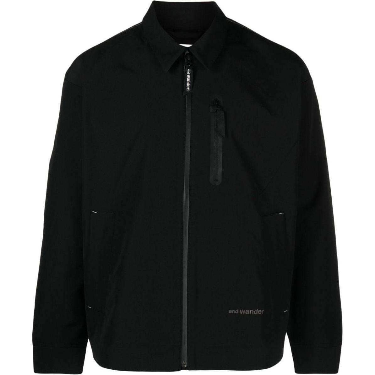 and wander Embroidered Logo Zip-Up Jacket Black 5743281055-010
