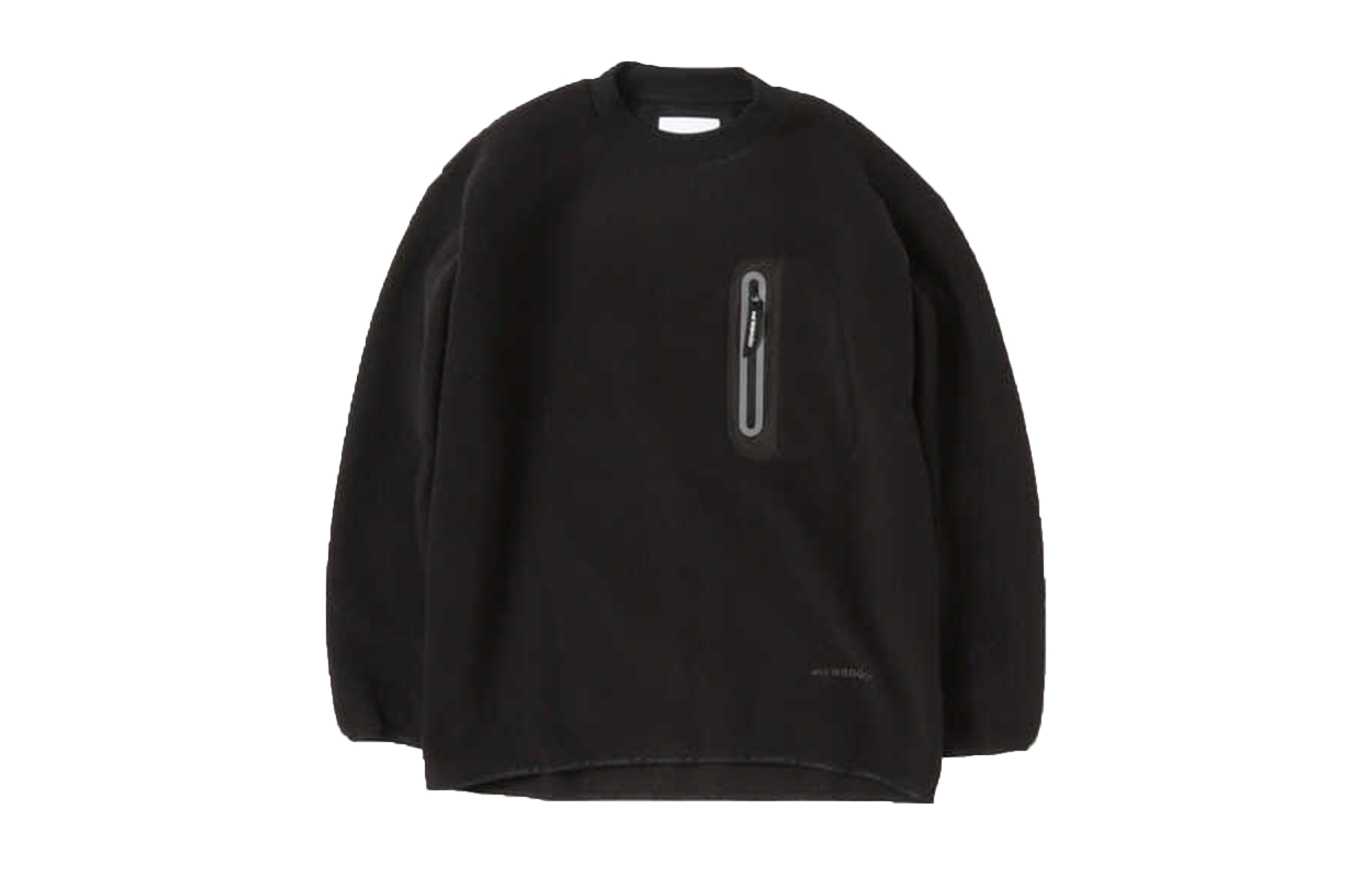 and wander Fleece Crewneck Pullover Sweatshirt Black 5743931513S010