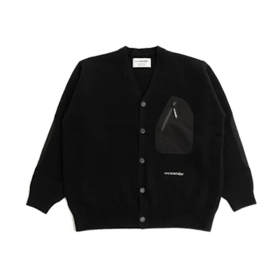 and wander FW22 Black Solid Color Zip Pocket Casual Long Sleeve Jacket 5742284361010