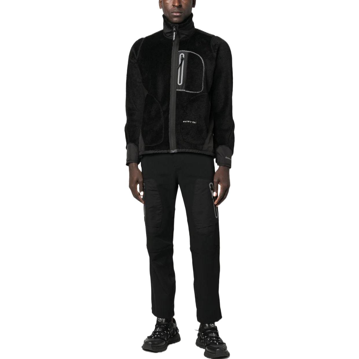 Lookbook Seluar Lurus Kasual Logo Strap Warna Padu and wander FW22 Lelaki Hitam 5742222304010