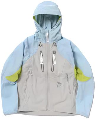 and wander FW23 多口袋拼色连帽夹克 蓝色 5743121900-111 Buy and wander FW23 多口袋拼色连帽夹克 蓝色 5743121900-111