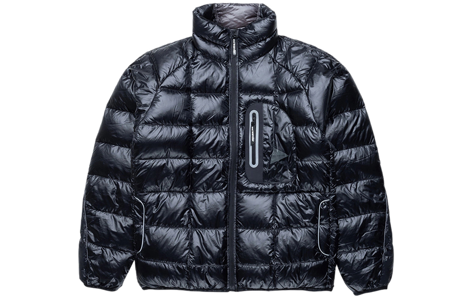 Order and wander FW23 Jaket Zip-Up Bulu Hitam Uniseks dengan Kolar Berdiri 5743231007-010