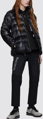 and wander FW23 Jaket Zip-Up Bulu Hitam Uniseks dengan Kolar Berdiri 5743231007-010 Details for and wander FW23 Jaket Zip-Up Bulu Hitam Uniseks dengan Kolar Berdiri 5743231007-010