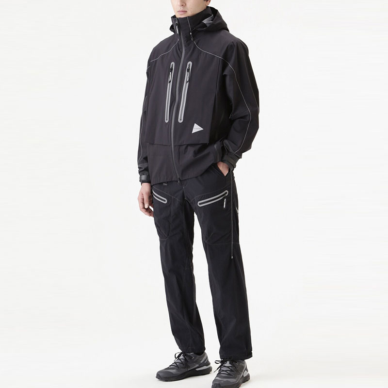 Details for and wander FW23 Jaket Kalis Air Longgar Bertudung Unisex - Kelabu 5743211001-023