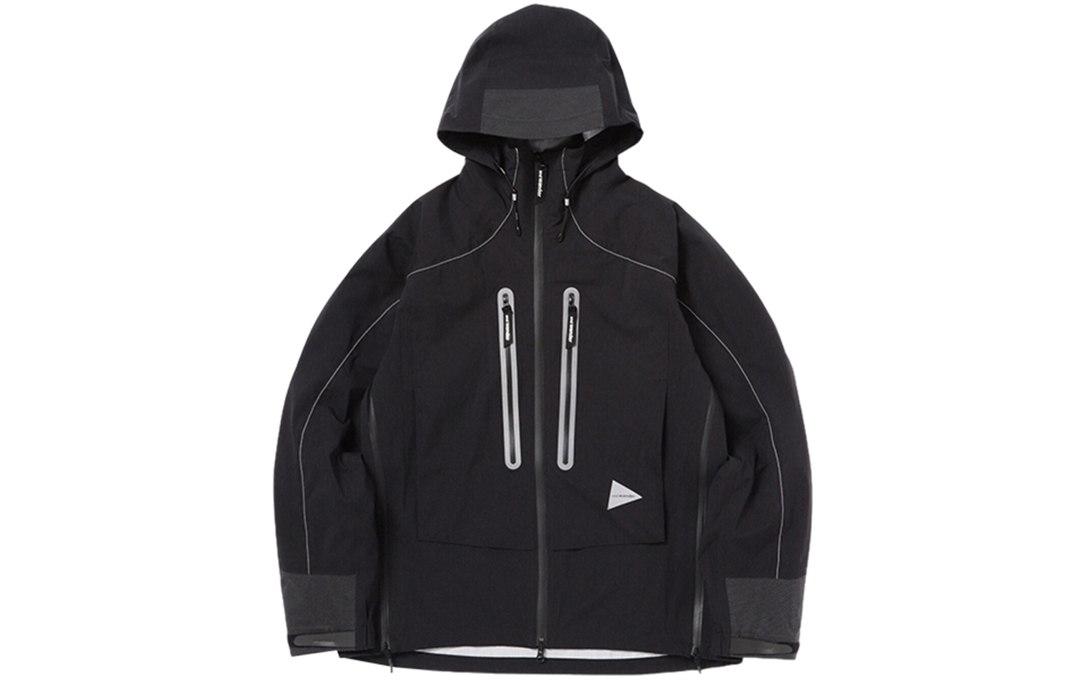 and wander FW23 Waterproof Oversized Hoodie Jacket Unisex Black 5743211001-010