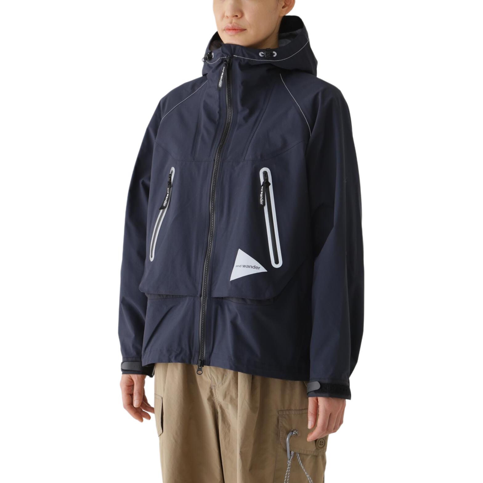 Shop and wander FW24 海軍藍男女寬鬆版拉鍊連帽外套 5744211198WS/M121