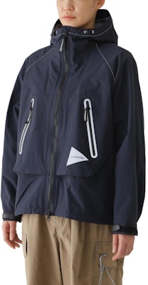 and wander FW24 海軍藍男女寬鬆版拉鍊連帽外套 5744211198WS/M121 Shop and wander FW24 海軍藍男女寬鬆版拉鍊連帽外套 5744211198WS/M121