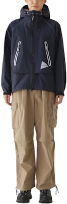 and wander FW24 海軍藍男女寬鬆版拉鍊連帽外套 5744211198WS/M121 Purchase and wander FW24 海軍藍男女寬鬆版拉鍊連帽外套 5744211198WS/M121