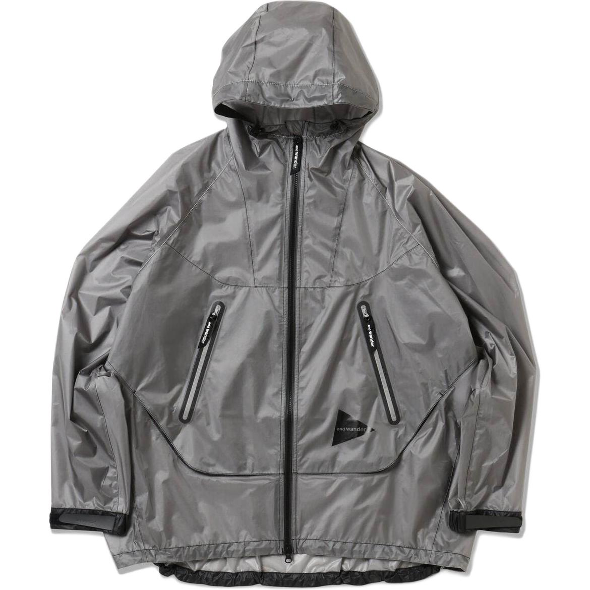 and wander FW24 Transparent Loose Hooded Jacket Unisex - Grey 5744211136S/M020