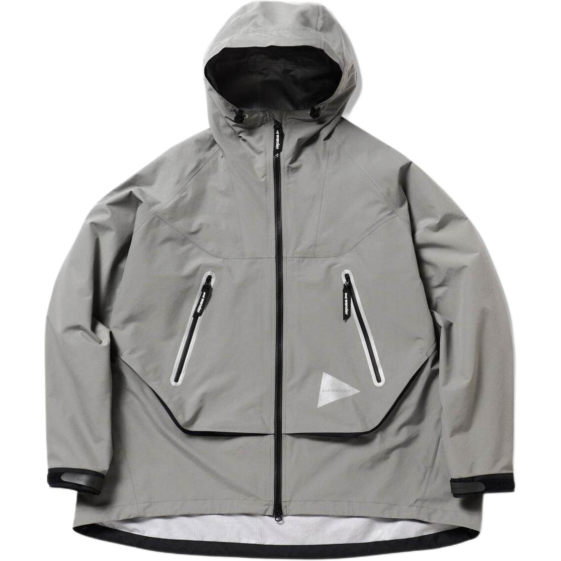 and wander FW24 Zip-Up Hooded Loose-Fit Jacket Unisex Gray 5744211198S/M020