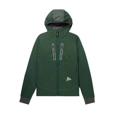 and wander Green Logo Print Zip-Up Hoodie Jacket Unisex Long Sleeve 5743231014-140