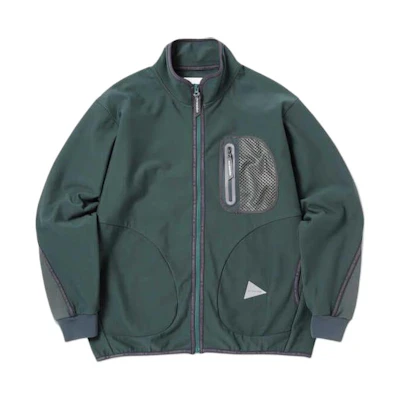 and wander Green Zip-Up High Neck Pocket Jacket Unisex 5743281057-140