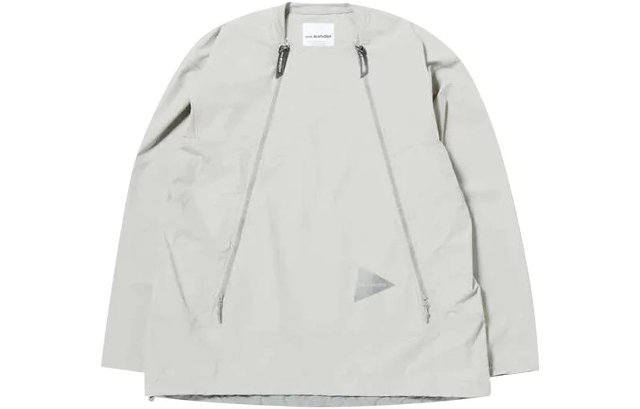 and wander Grey Crewneck Sweatshirt with Solid Letter Logo Design 5742121044-040