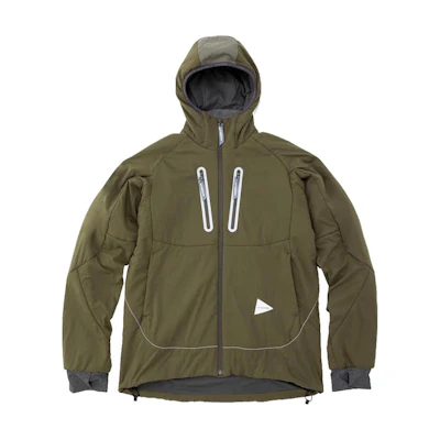 and wander Khaki Green Solid Color Zip Hoodie Jacket Unisex 5741231068010-khaki