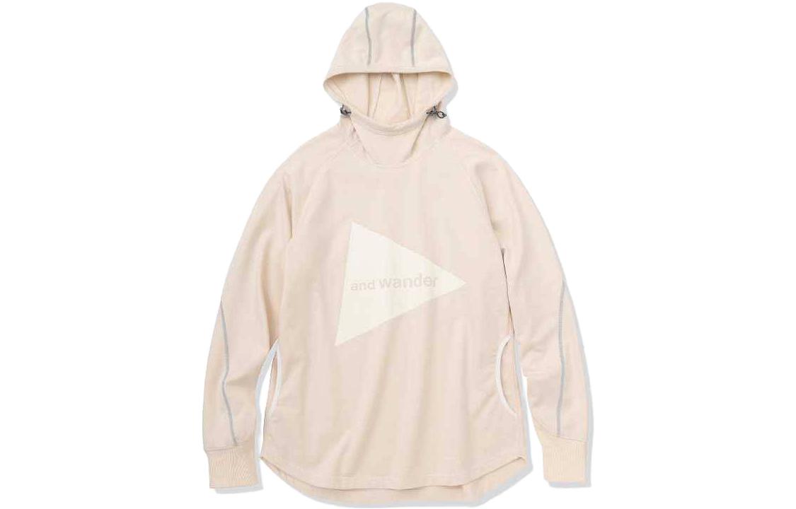 and wander Letter Print Hoodie Khaki Color 1122672M12013