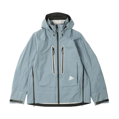 and wander Light Blue Hooded Zip-Up Jacket 5742111006111