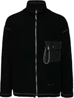 and wander Logo Embroidered Fleece High-Neck Jacket Black 5743284060-010 and wander Logo Embroidered Fleece High-Neck Jacket Black 5743284060-010