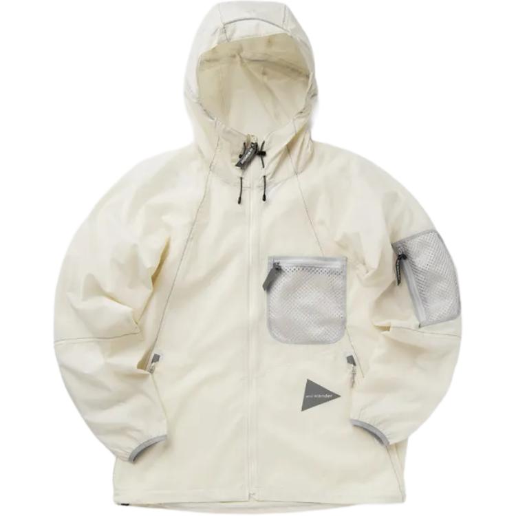 and wander Logo Hooded Zip Pocket Jacket Beige () 5744121116-031