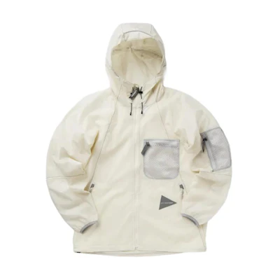 and wander Logo Hooded Zip Pocket Jacket Beige () 5744121116-031
