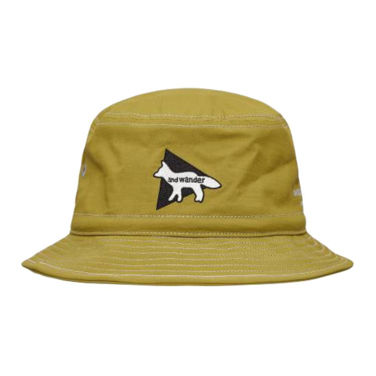 and wander Logo Nylon Fisherman Hat Green 5743186908140