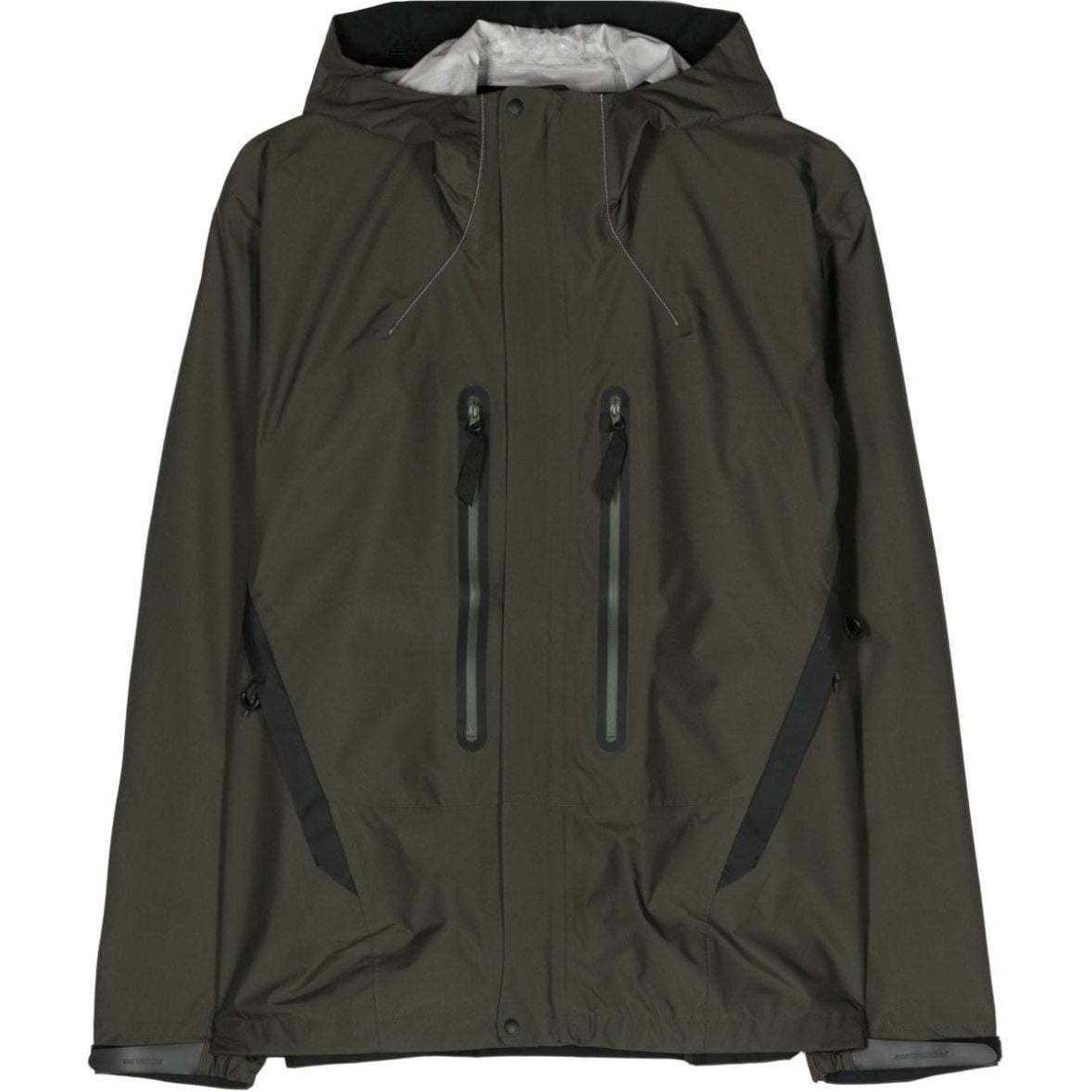 and wander Logo Print Reflective Hooded Jacket Forest Green () 5744111104