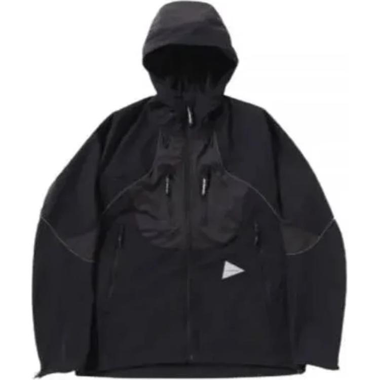 and wander Logo Zip-Up Hoodie Jacket Black 5744121107-010