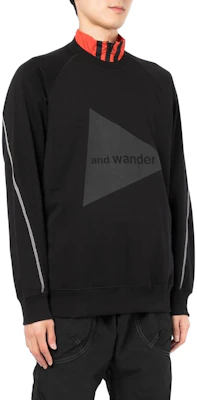 and wander Sweatshirt Lengan Panjang Hitam Loose-Fit Crewneck Letter Printed 5742184002-101 Shop and wander Sweatshirt Lengan Panjang Hitam Loose-Fit Crewneck Letter Printed 5742184002-101