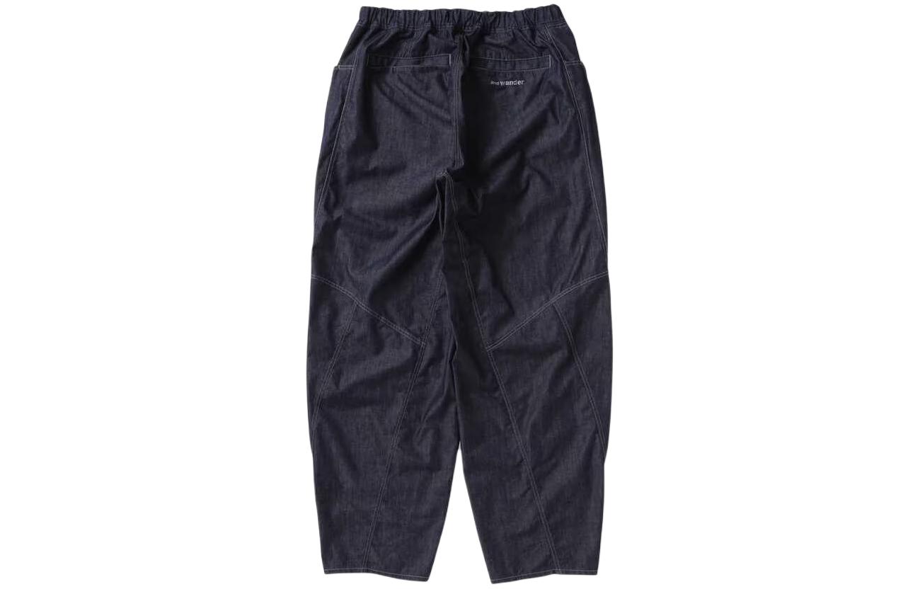 Lookbook And Wander Biru Navy Unisex Seluar Denim Kasual Longgar. 5744182179