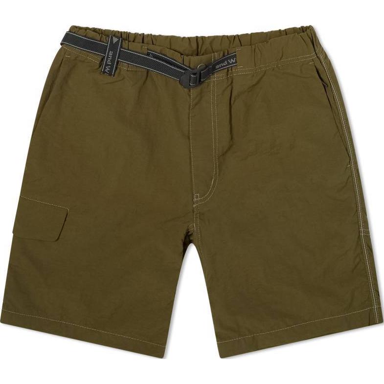 and wander Olive Green Zippered Loose-Fit Casual Shorts 5744152140-181