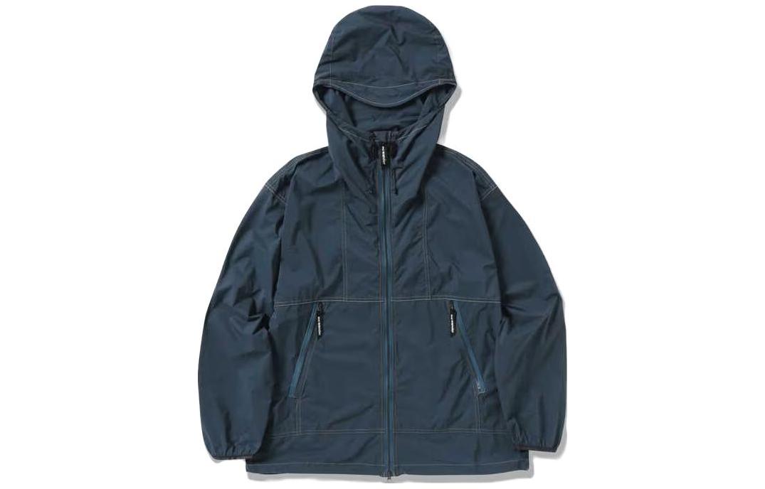 and wander Pertex Wind Jacket Unisex Blue Solid Hooded Long-Sleeve Jacket 5743221005-S112