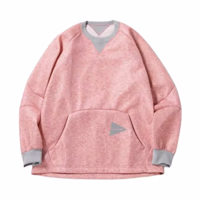 and wander Pink Crewneck Raglan Sleeve Pullover Sweatshirt Unisex 5740154002-090