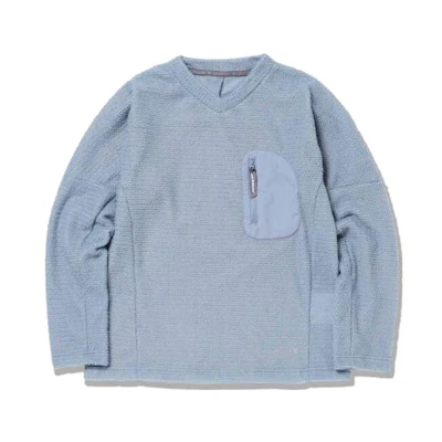 and wander Pocket Oversized Pullover Sweatshirt Unisex Blue 5743244024S111
