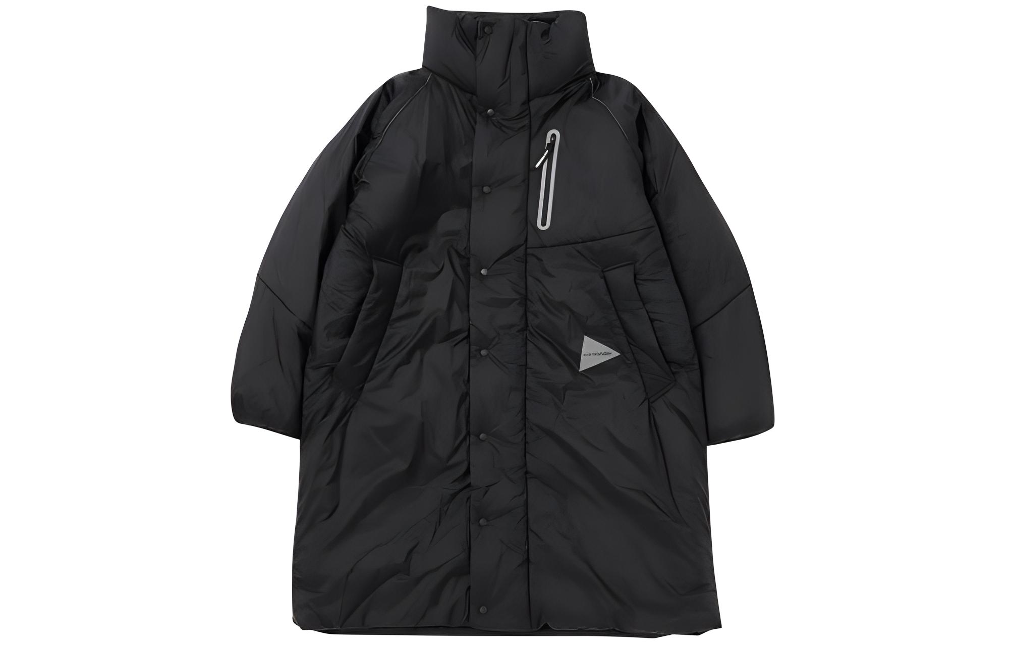 and wander PRIMALOFT Unisex Black Mid-length Zip Up Insulated Jacket 5742281343-010