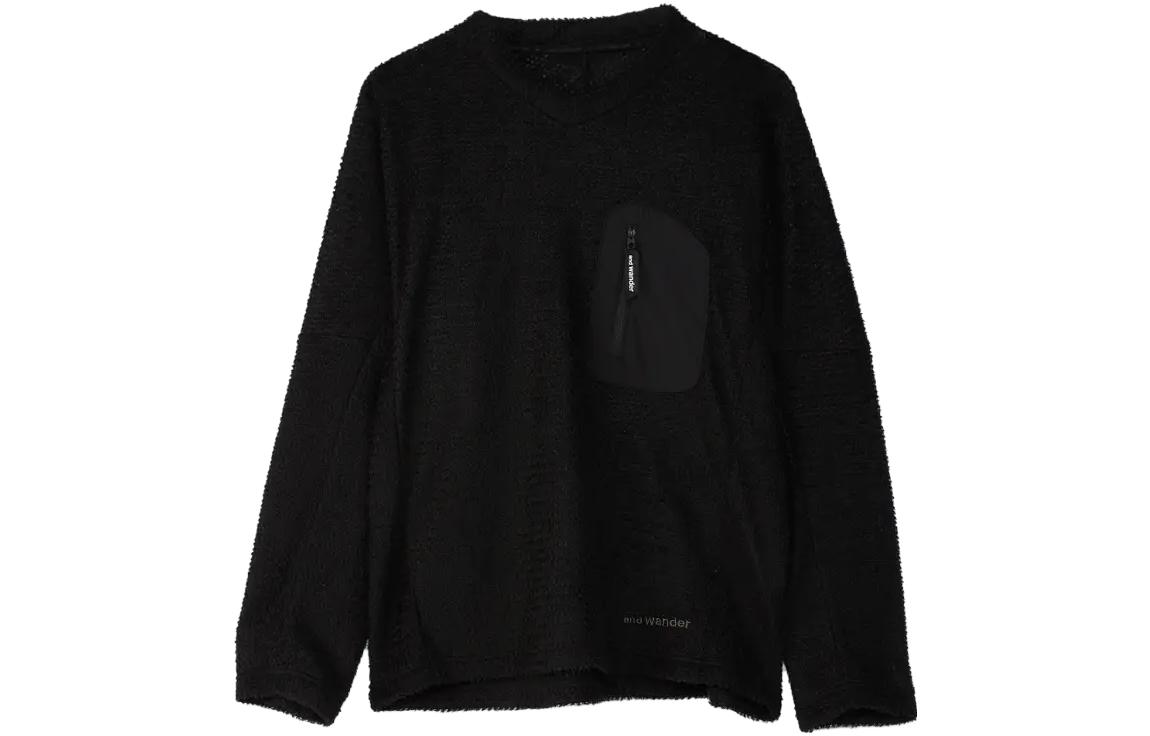 and wander Pullover Long Sleeve Sweatshirt Black 5743244024-010