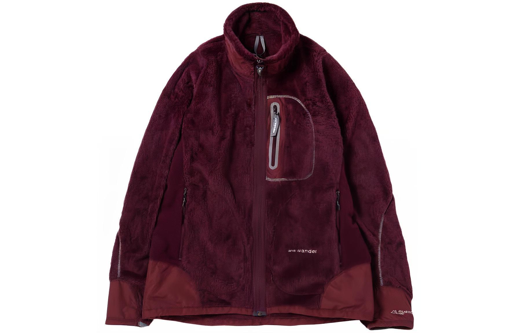 and wander Purple Fleece Zip-Up Jacket with Stand Collar 57402410312080