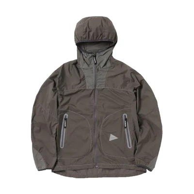 and wander Reflective Stripe Hooded Zip Jacket Unisex Grey 5743921514S022
