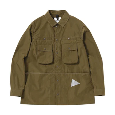 and wander Solid Color Button-Up Long Sleeve Jacket Khaki 57421810980-180