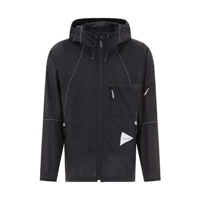 and wander Solid Color Hooded Jacket Black 5743121058010