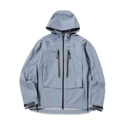 and wander Solid Color Hooded Jacket Blue 1122672M14019