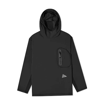and wander Solid Color Pullover Hoodie Black 5742284373-010