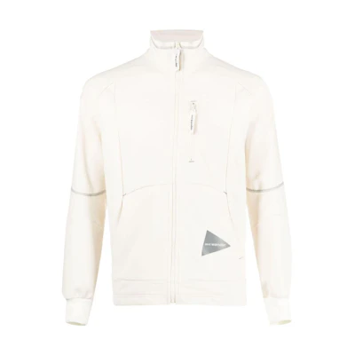 and wander Solid Color Stand Collar Long Sleeve Jacket White 5743144021-MAIN