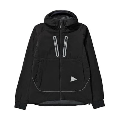 and wander Solid Color Zip-Up Hooded Jacket - Black 892669-HBX