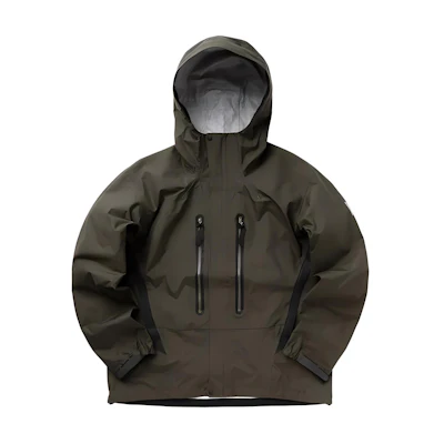 and wander Solid Hooded Loose-Fit Long-Sleeve Jacket Khaki 5744111104N-181
