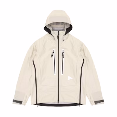 and wander SS23 Zip-Up Hooded Jacket Light Brown 5743111010031