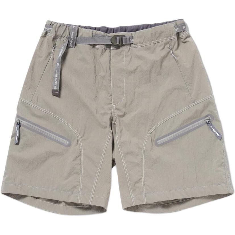 and wander SS24  Lightweight Hiking Shorts with Letter Print - Grey 5744152142-020