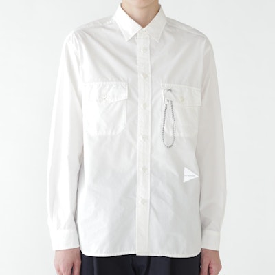 and wander SS24 Cordura Typewriter Baju Lengan Panjang Oversized Putih 5744183162-WHT Shop and wander SS24 Cordura Typewriter Baju Lengan Panjang Oversized Putih 5744183162-WHT