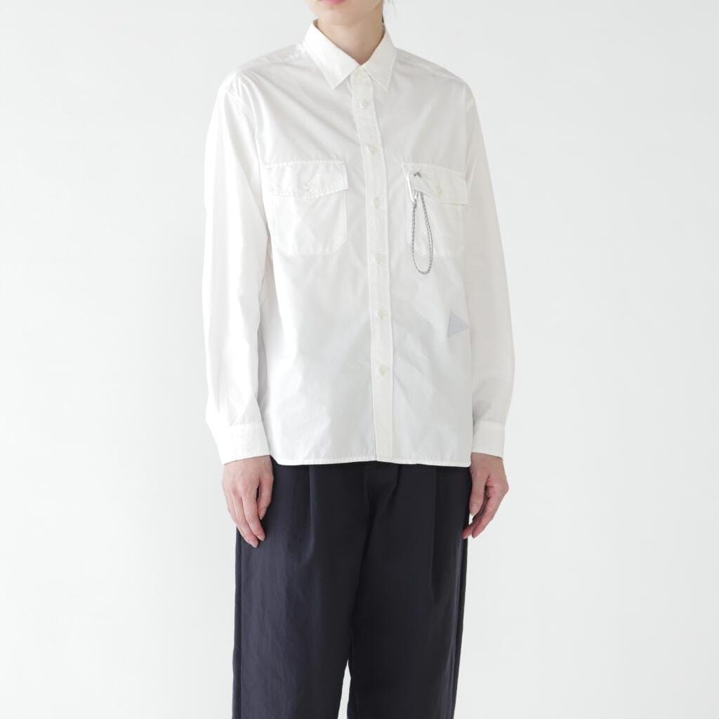 Purchase and wander SS24 Cordura Typewriter Baju Lengan Panjang Oversized Putih 5744183162-WHT